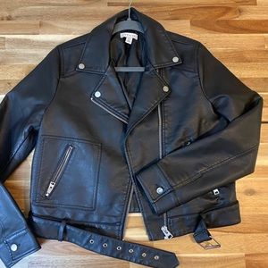 Kota Crop Faux Leather Jacket